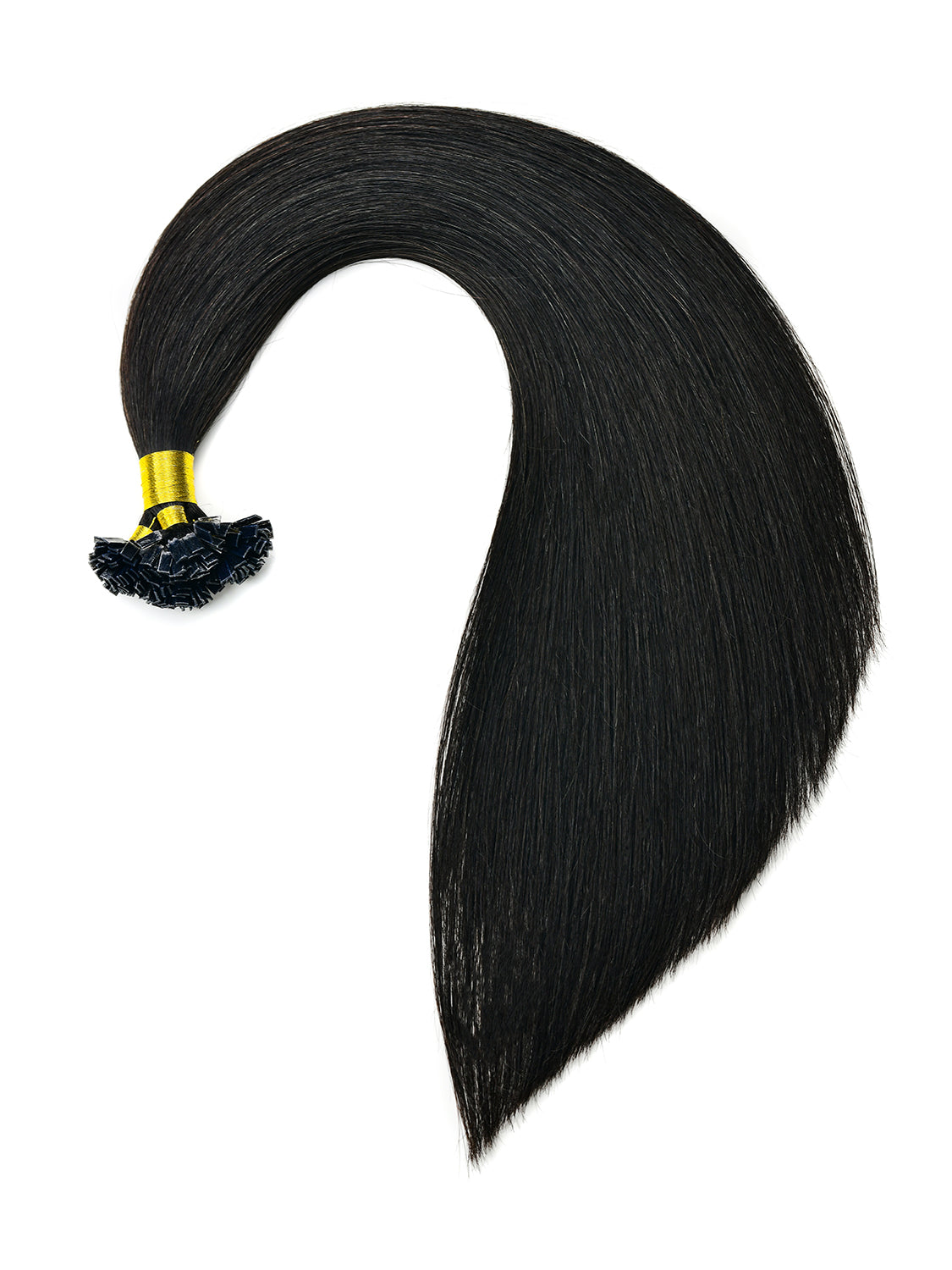 Gix Straight Flat Tip Hair Extension #1B