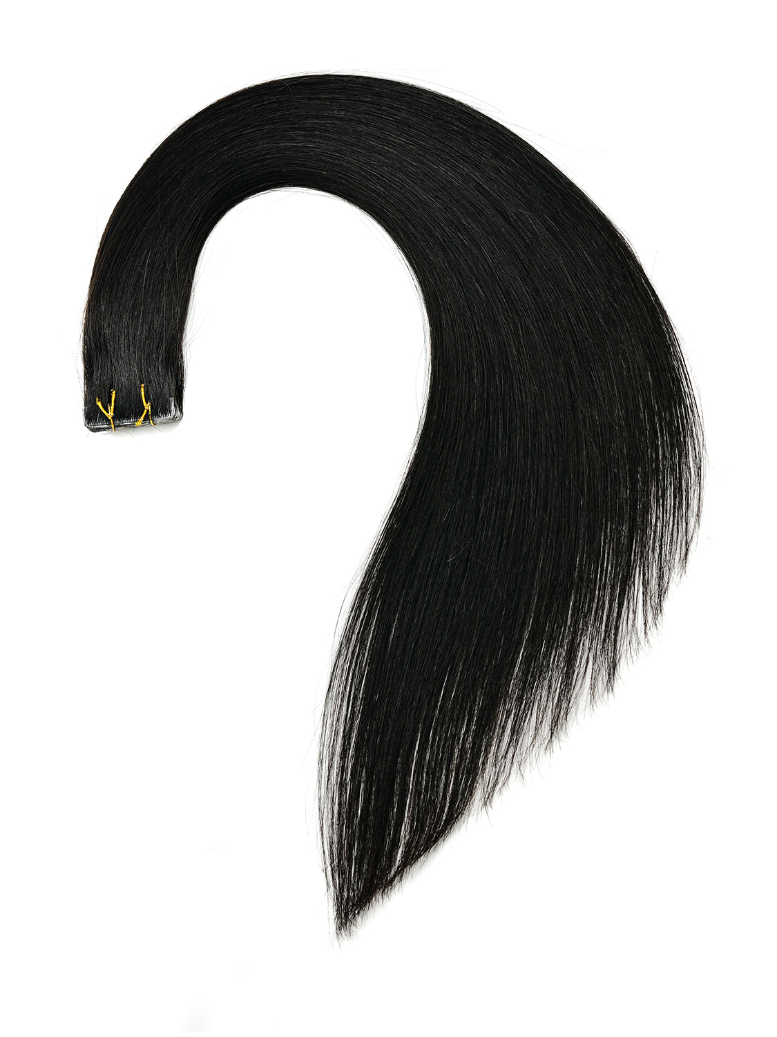Gix Straight Invisible Tape Hair Extensions #1B