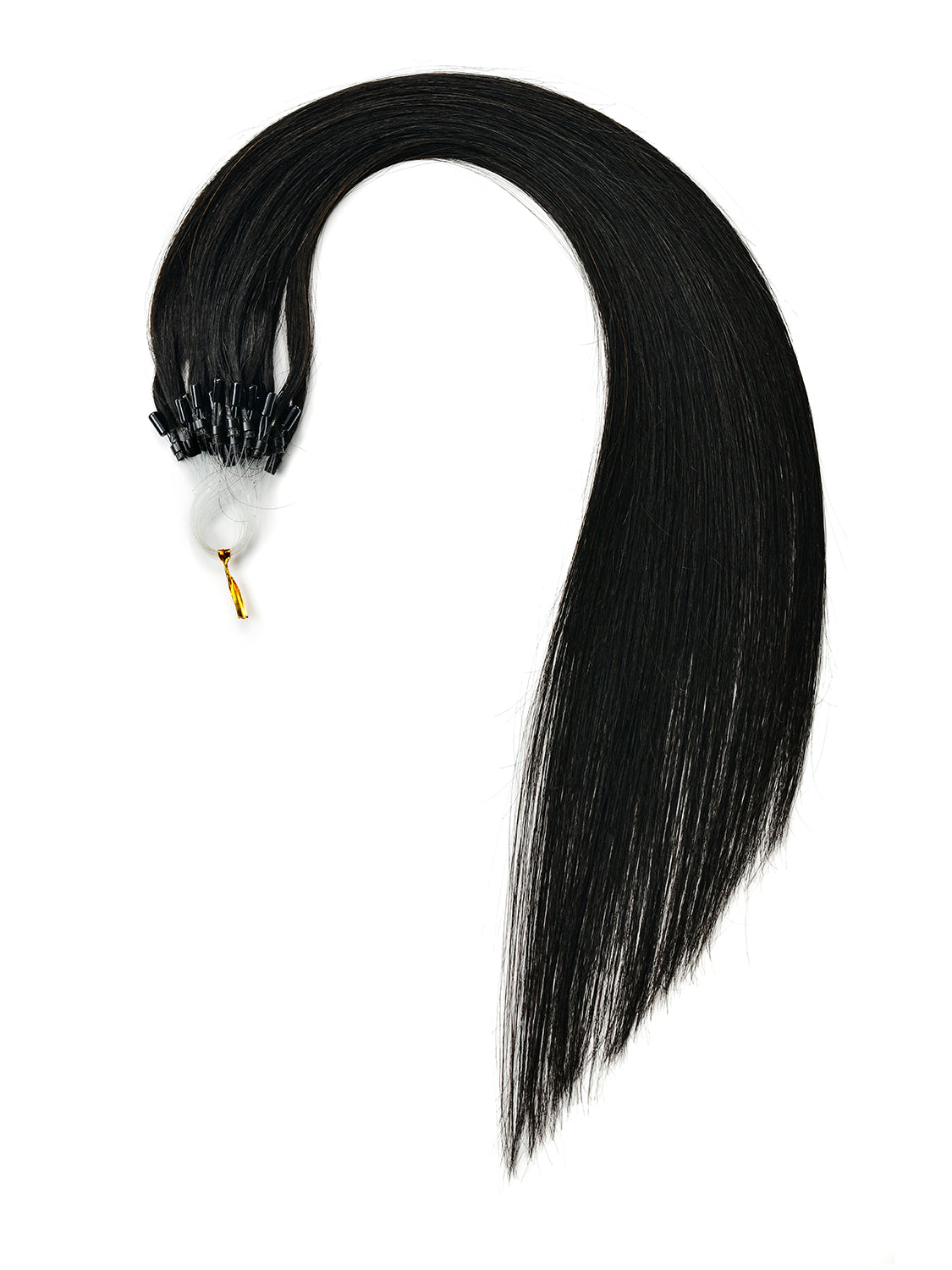 Gix Straight Micro Loop Hair Extensions #1B