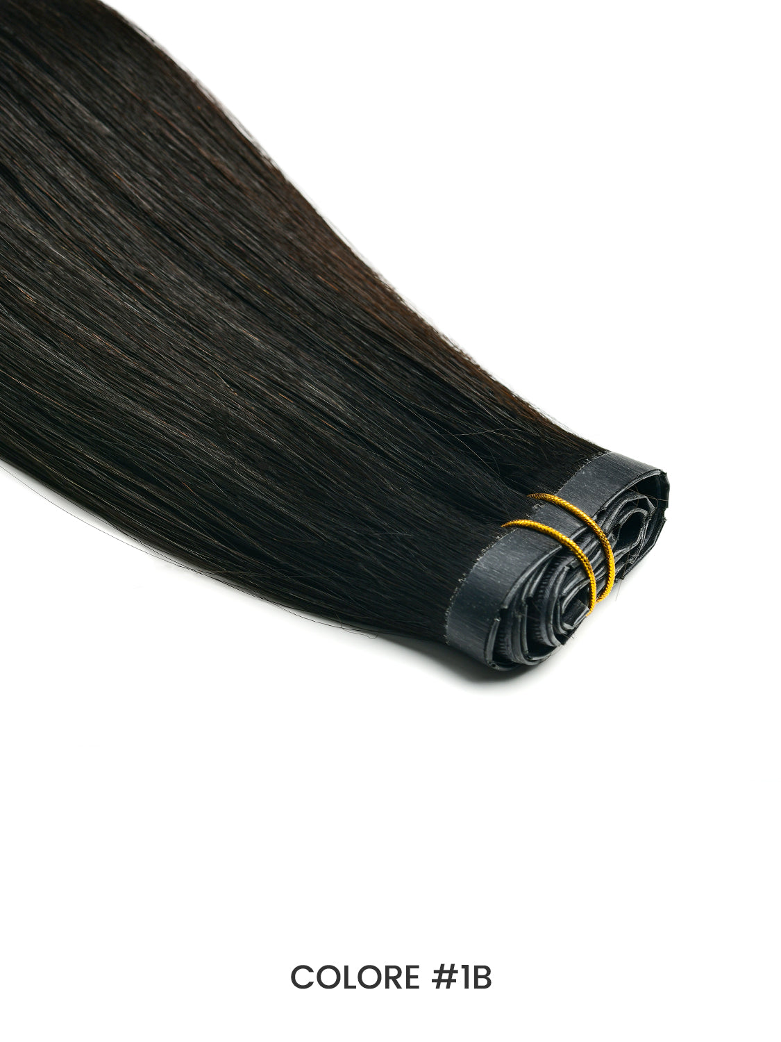 Gix Straight Twin Perforated Weft Hair Extensions #1B