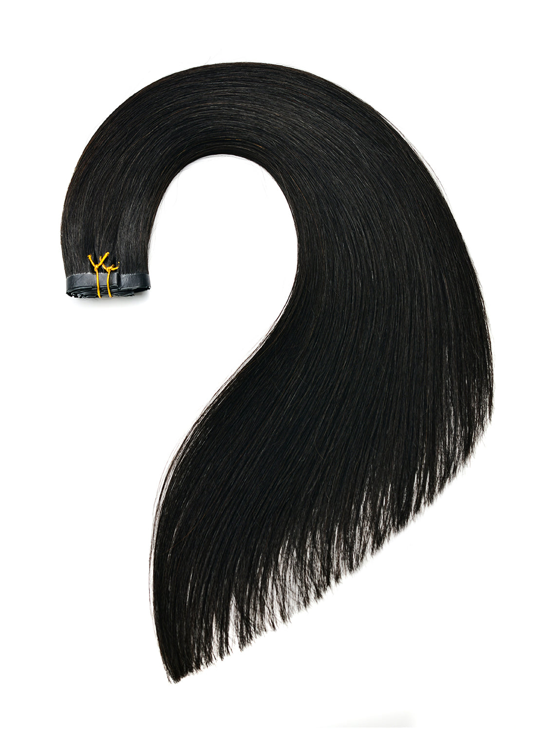 Gix Straight Twin Perforated Weft Hair Extensions #1B