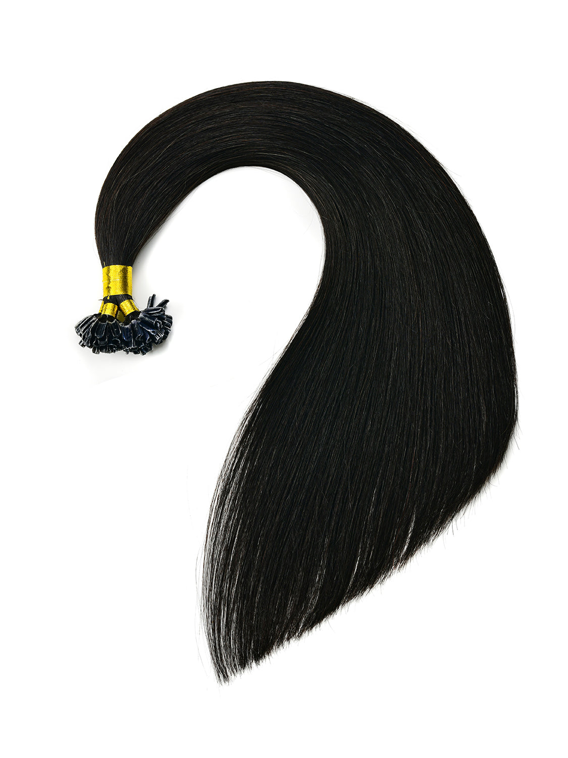 Gix Straight U-Tip Hair Extensions #1B