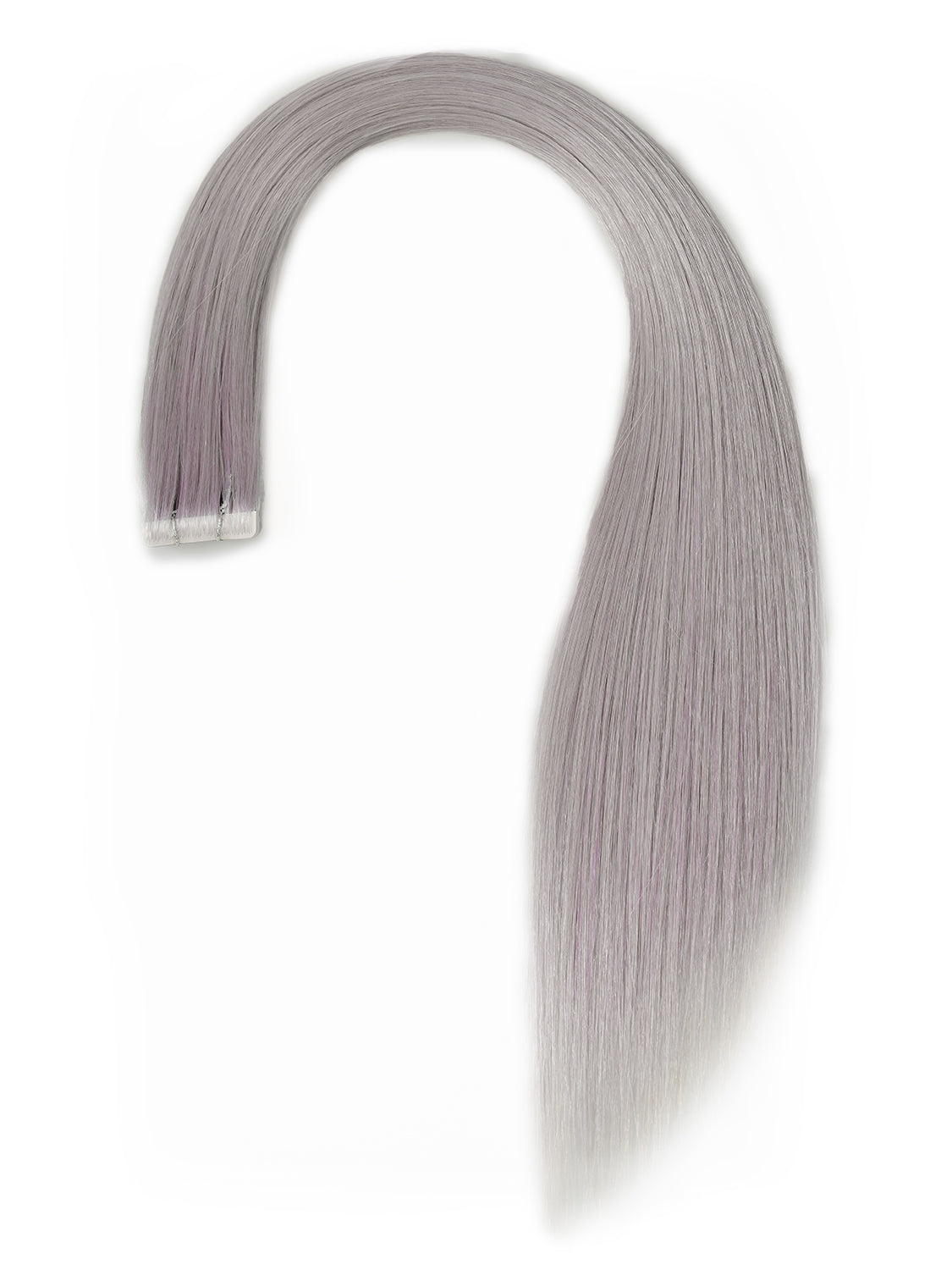 Gix Straight Invisible Tape Hair Extensions #Gray