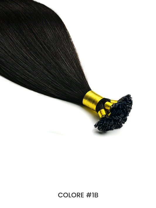 Gix Straight Flat Tip Hair Extension #1B