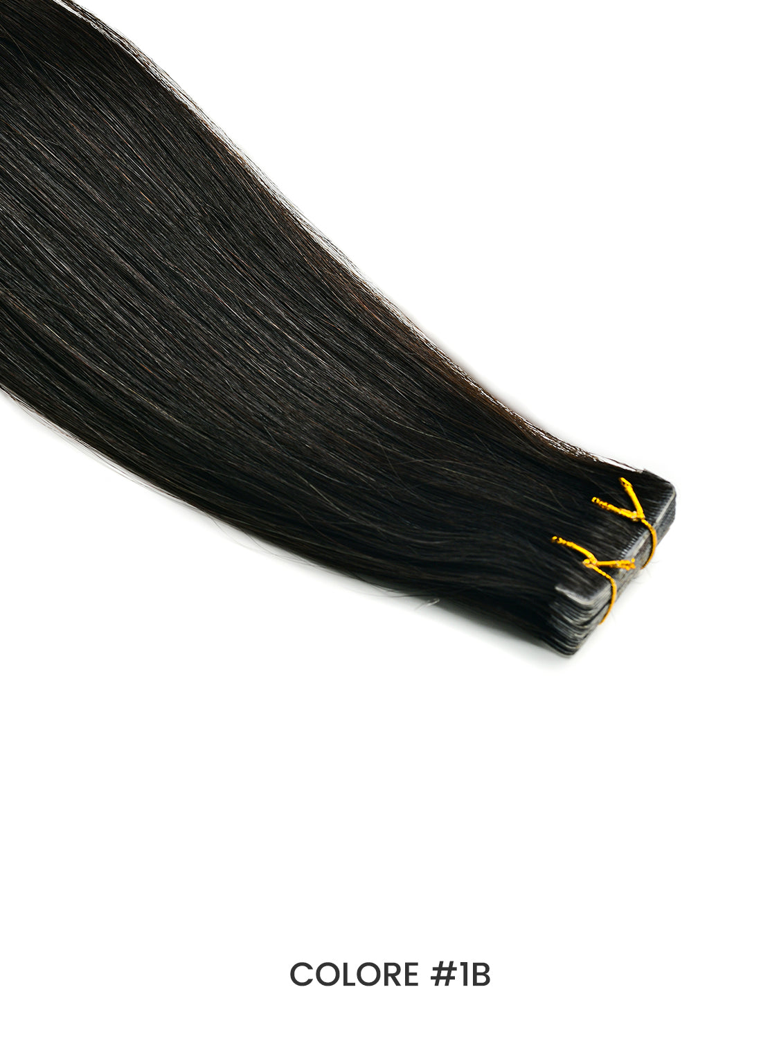 Gix Straight Invisible Tape Hair Extensions #1B