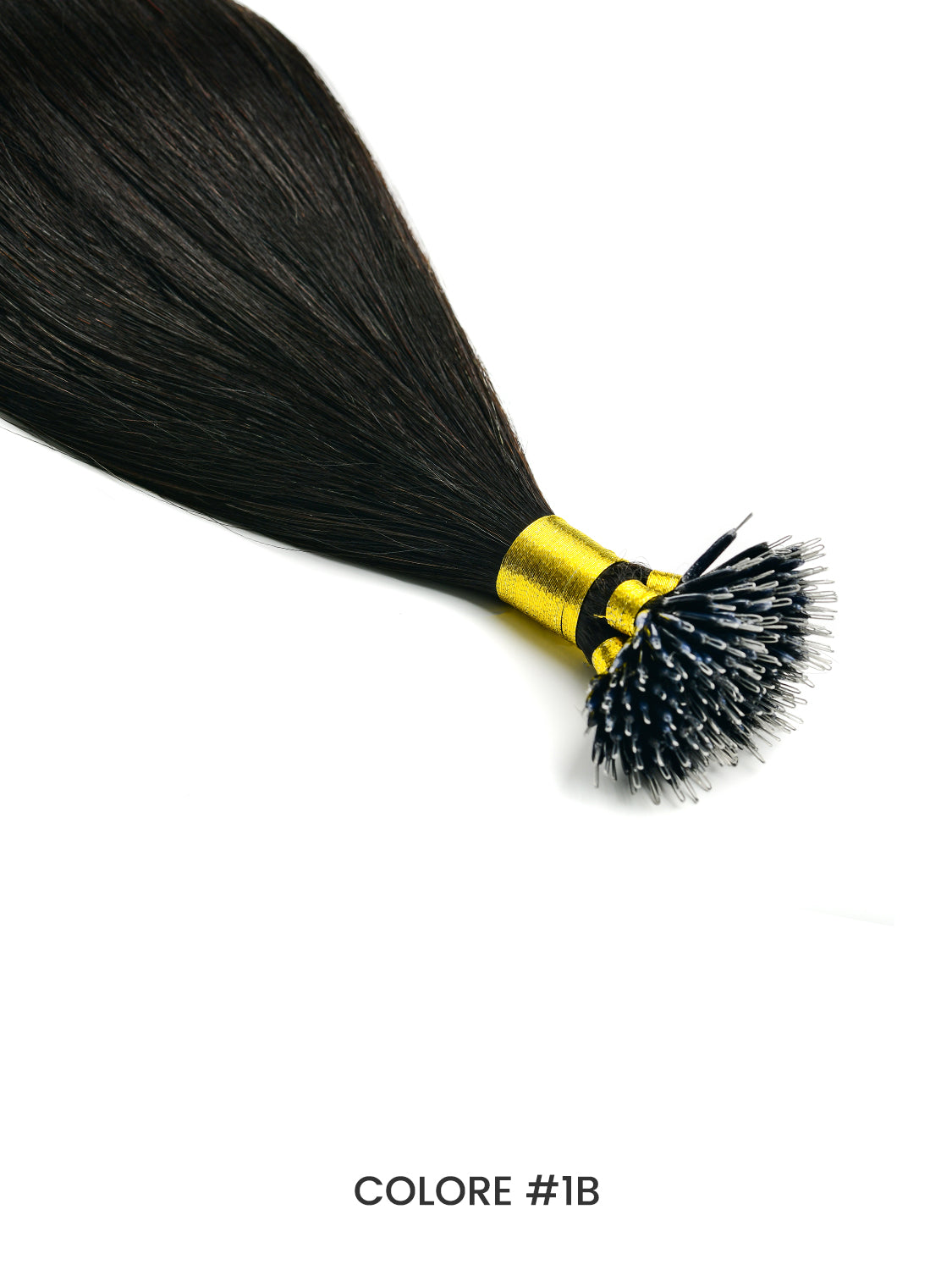 Gix Straight Nano Ring Hair Extensions #1B