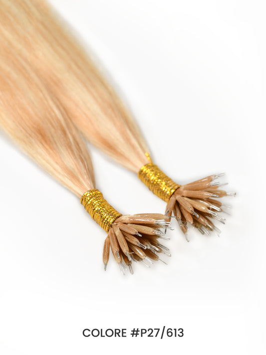 Gix Straight Nano Ring Hair Extensions #P27/613