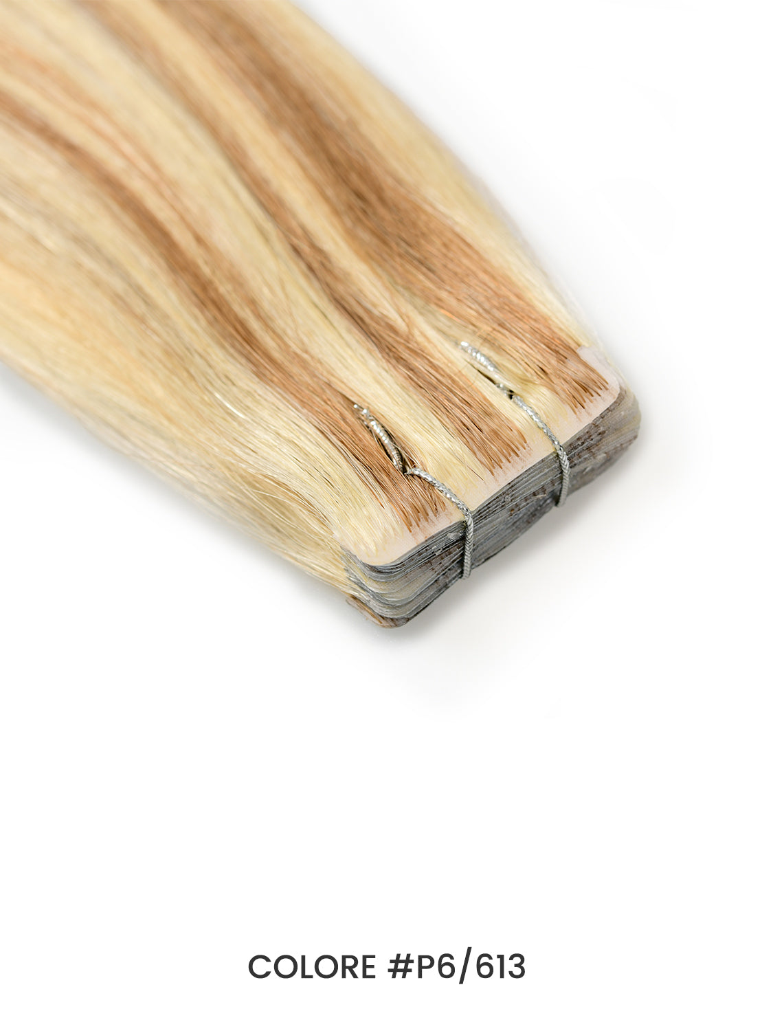 Gix Straight Invisible Tape Hair Extensions #P6/613
