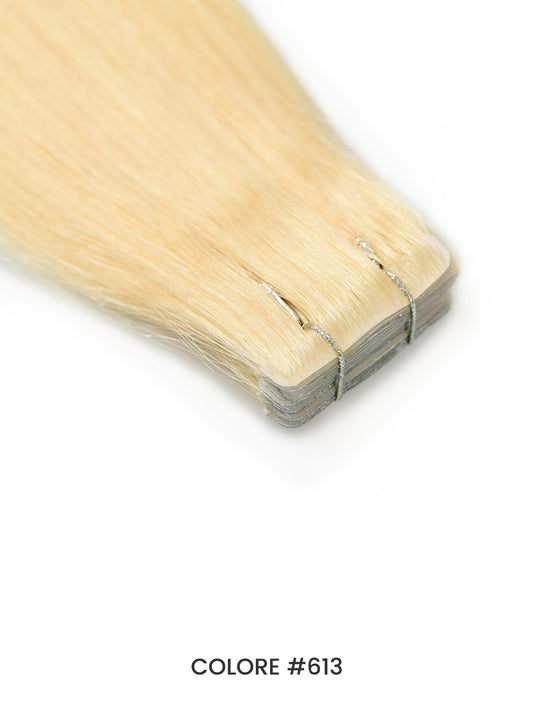 Gix Straight Invisible Tape Hair Extensions #613