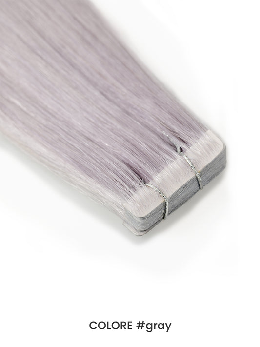 Gix Straight Invisible Tape Hair Extensions #Gray