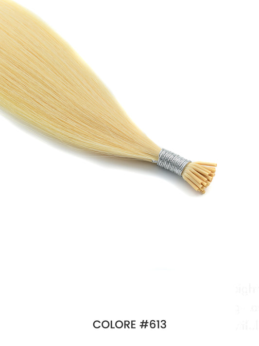 Gix Straight I-tip Hair Extensions #613